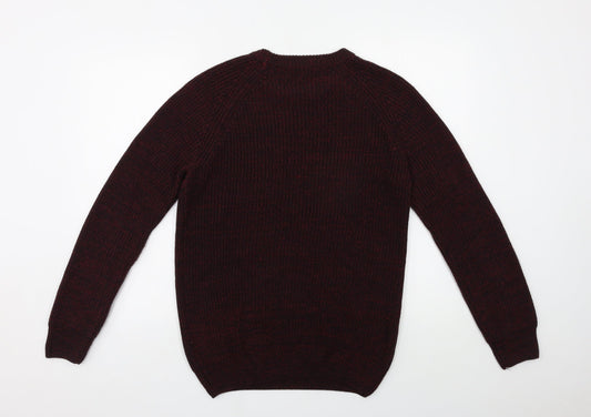 Primark Mens Red Knit Pullover Jumper Size S