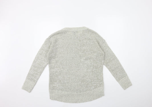 New Look Womens Grey Knit Pullover Jumper Size S