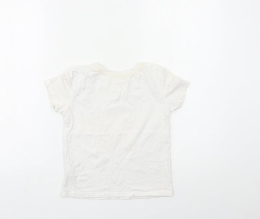 Primark Girls White Basic T-Shirt Size 5-6 Years