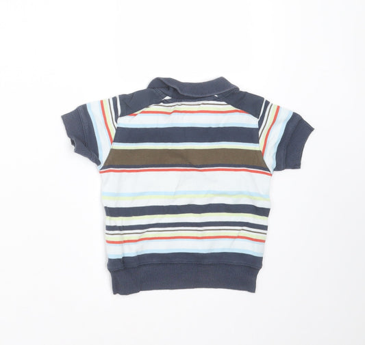 NEXT Boys Blue Striped Basic Polo Size 12-18 Months