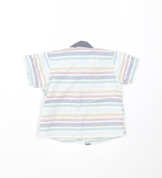 West Coast Boys Multicoloured Striped Basic Button-Up Size 9-12 Months