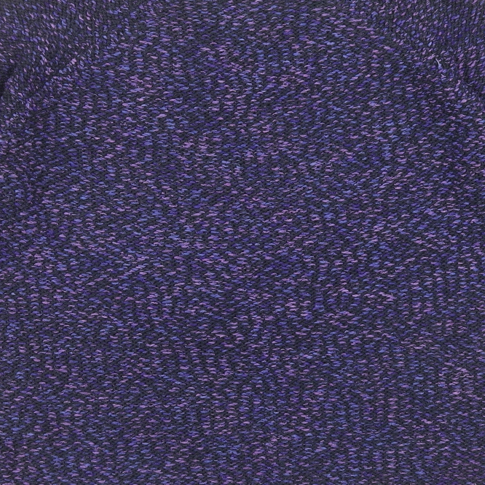 BM COLLECTION Womens Purple Knit Pullover Jumper Size S