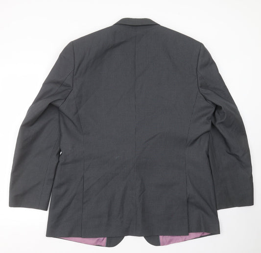 F&F Mens Grey Striped Jacket Suit Jacket Size 44