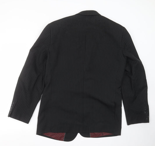 Taylor & Wright Mens Black Striped Jacket Suit Jacket Size 42