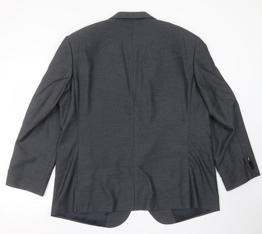 Taylor & Wright Mens Grey Geometric Jacket Suit Jacket Size 48