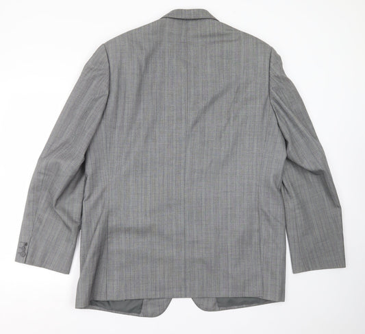 Coleman & Son Mens Grey Herringbone Jacket Suit Jacket Size 48