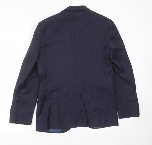 Taylor & Cutter Mens Blue Jacket Suit Jacket Size 36