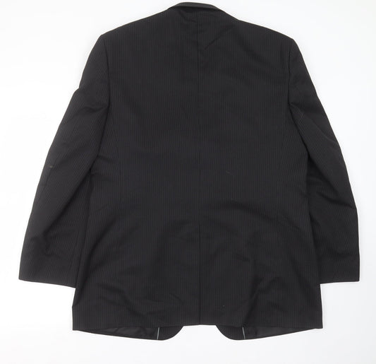 F&F Mens Black Striped Jacket Suit Jacket Size 44