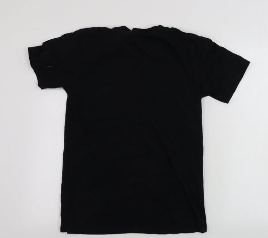 goat crew Womens Black Basic T-Shirt Size S