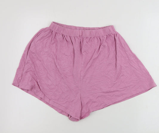 Missguided Womens Pink Sweat Shorts Size 8