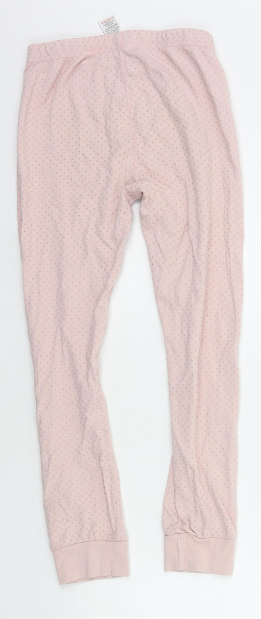 NEXT Girls Orange Polka Dot Top Pyjama Pants Size 9-10 Years