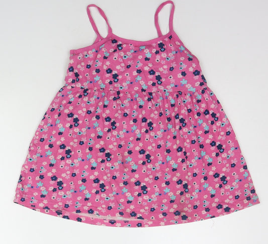 Board Angels Girls Pink Floral Basic Tank Size 9-10 Years
