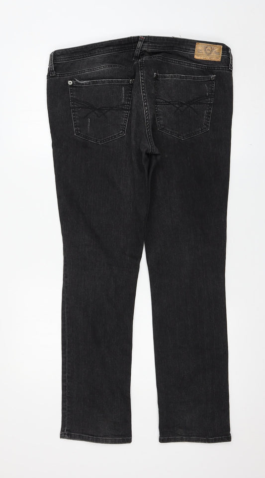 River Island Womens Black Straight Jeans Size 38 L30 in