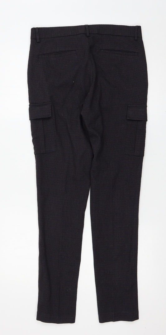 ASOS Womens Blue Check Trousers Size 32 L32 in