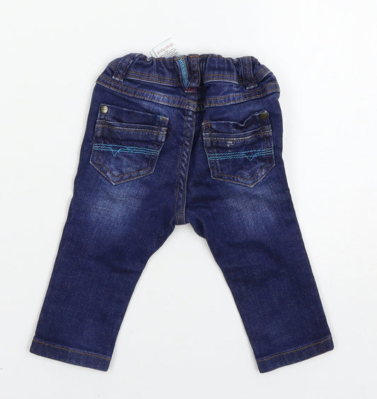 NEXT Boys Blue Cargo Jeans Size 3-6 Months