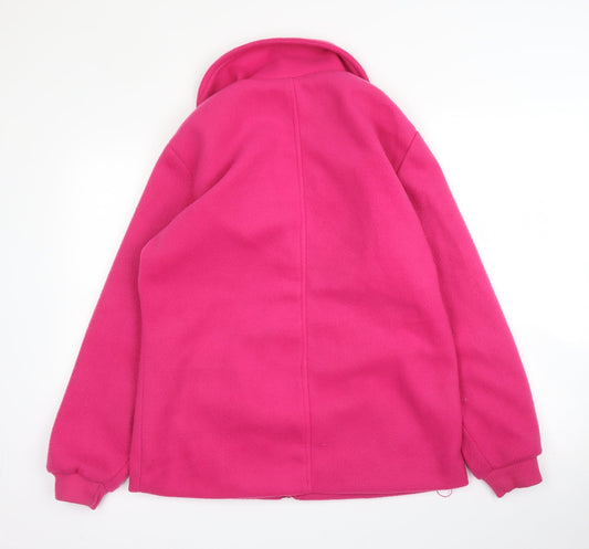Jess Womens Pink Fleece Full Zip Jumper Size S