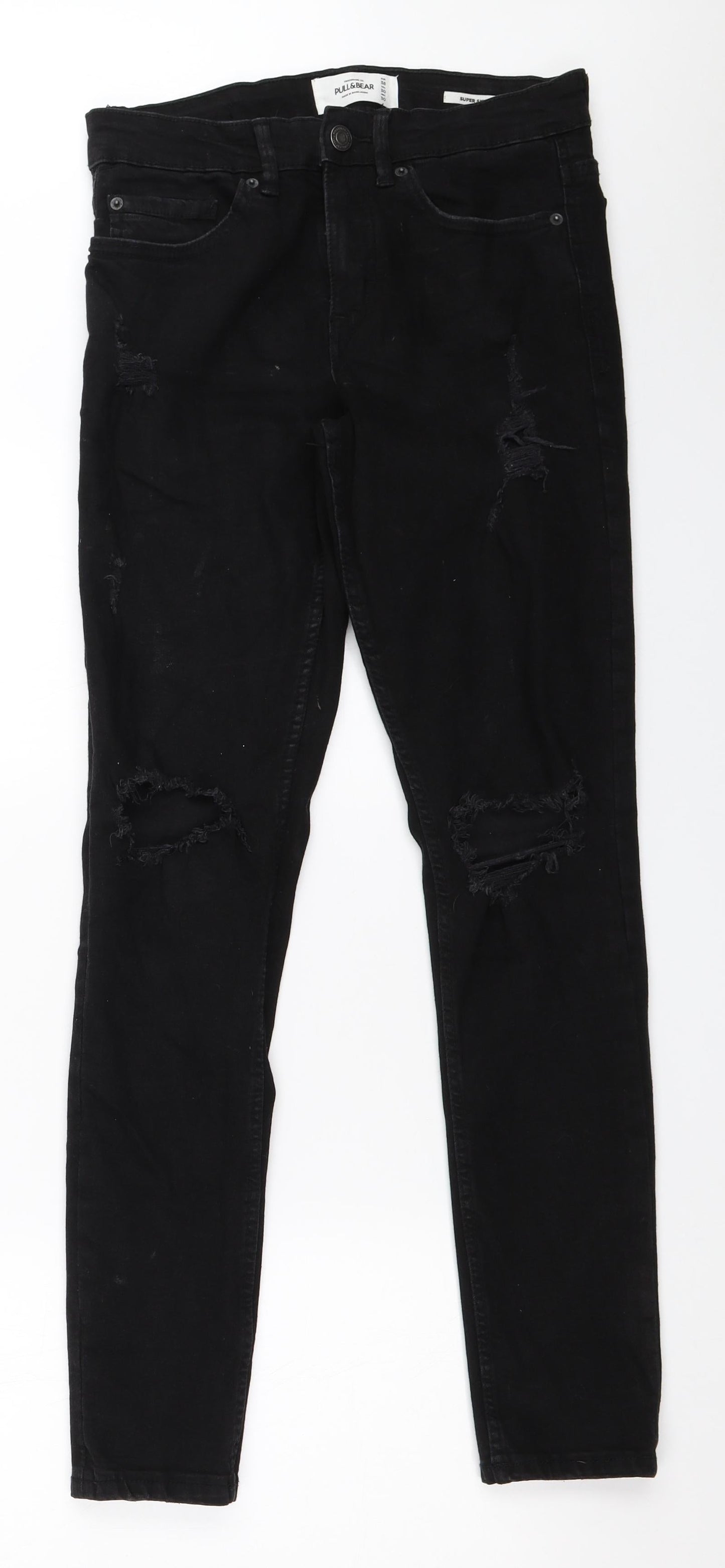 Pull&Bear Womens Black Skinny Jeans Size 38 L29.5 in