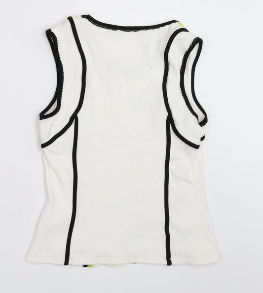 Lui Lei Womens White Basic Tank Size 40