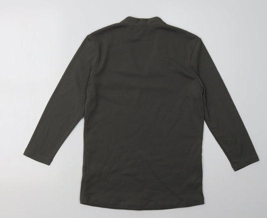 vizaviv Womens Green Pullover Sweatshirt Size 10
