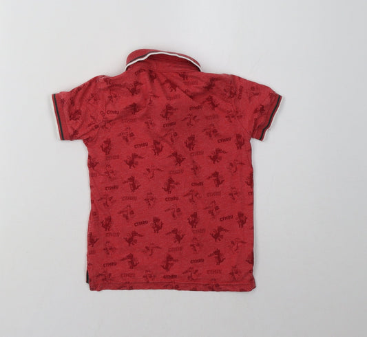 George Boys Red Basic Polo Size 2 Years - welsh