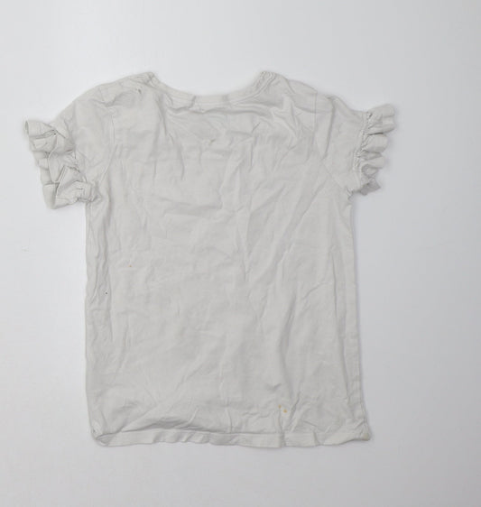 NEXT Girls White Basic T-Shirt Size 9 Years