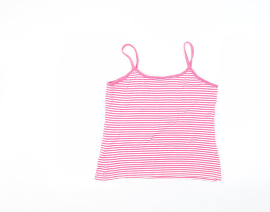 Essentials Womens White Striped Basic T-Shirt Size 16