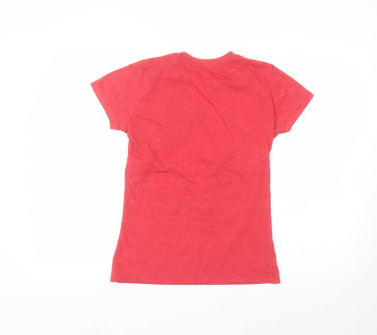 eagle apparel Girls Red Basic T-Shirt Size L
