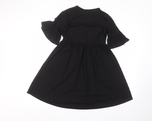 Boohoo Womens Black A-Line Size 8