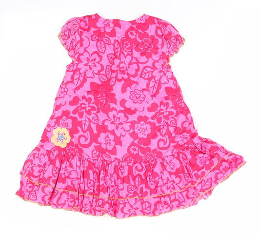 Indigo Girls Pink Floral A-Line Size 18-24 Months - Frilled hem
