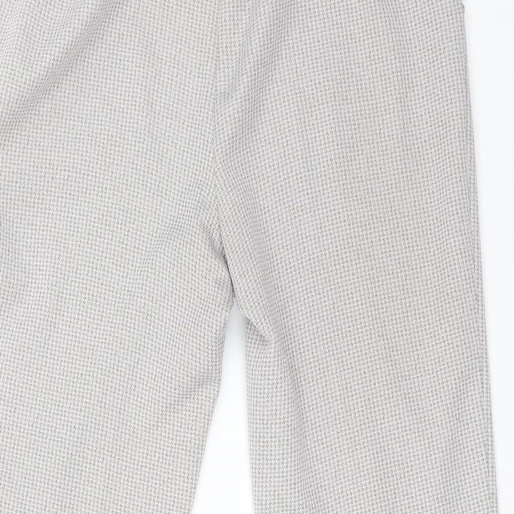 M&S Womens Multicoloured Houndstooth Trousers Size 14 L24 in