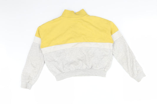 H&M Girls Multicoloured Colourblock Pullover Sweatshirt Size 11-12 Years - MAKE NEW MEMORIES