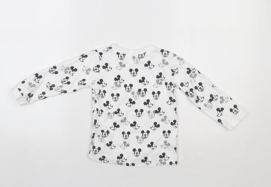 George Girls White Polka Dot Basic T-Shirt Size 2-3 Years - Mickey Mouse