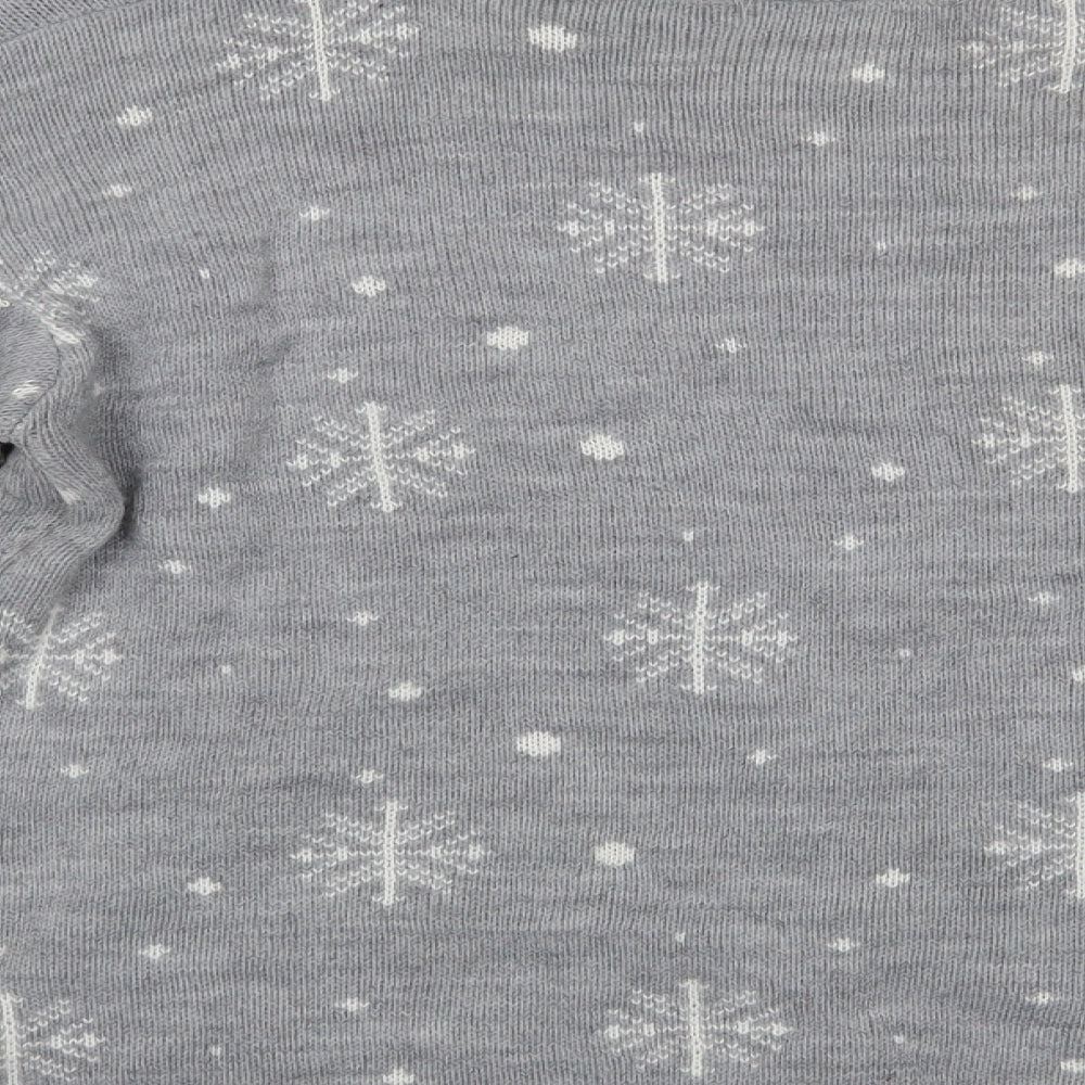 Harmony Collection Womens Grey Pullover Jumper Size L - Snowman