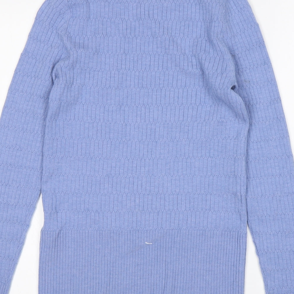 M&S Womens Blue Pullover Jumper Size 8