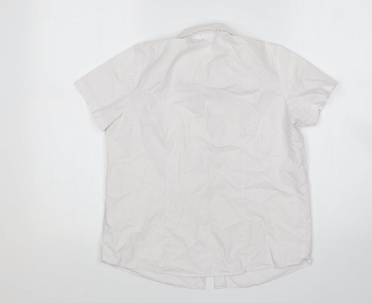 George Boys White Basic Button-Up Size 10-11 Years