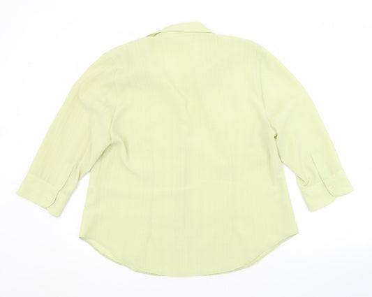 FOSBY Womens Green Basic Button-Up Size 16