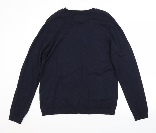 Topman Mens Blue Pullover Jumper Size M