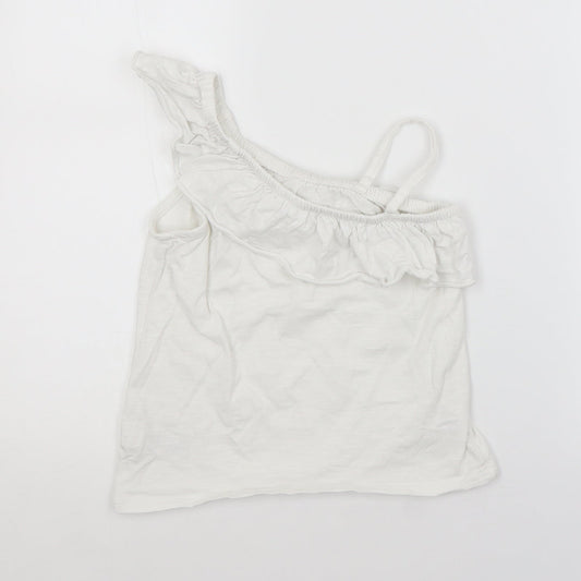 NEXT Girls White Basic Blouse Size 7 Years