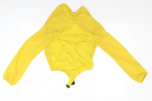 Boohoo Womens Yellow Leotard One-Piece Size 8