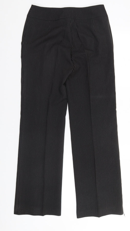 Papaya Womens Brown Striped Dress Pants Trousers Size 10 L28 in