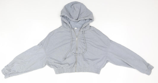 Preworn Womens Grey Full Zip Hoodie Size L
