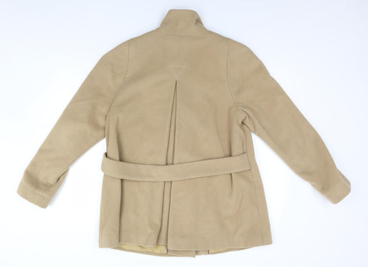 John Lewis Womens Beige Overcoat Coat Size 12
