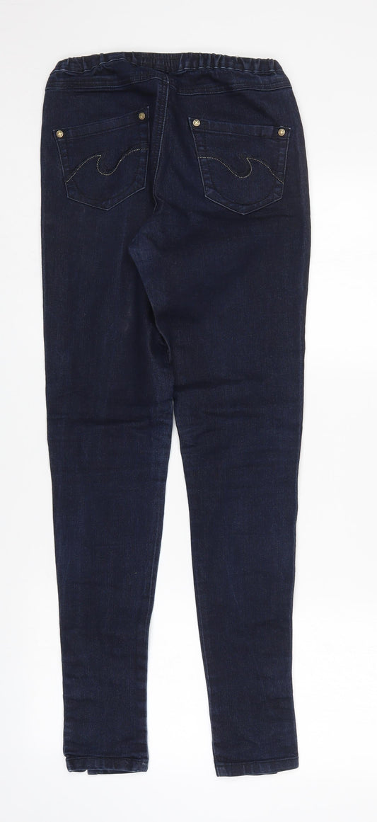 YESYES Womens Blue Tapered Jeans Size 10 L30 in - Elastic Waist