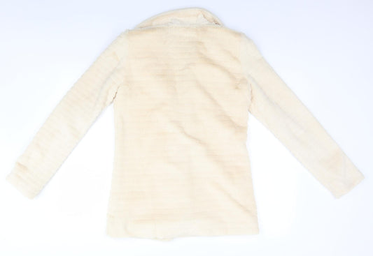 Belle Womens Beige Overcoat Coat Size M