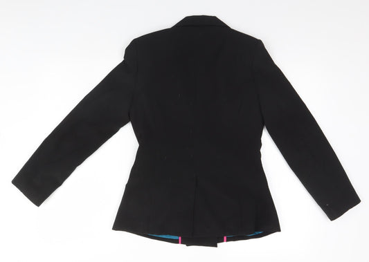 Denim & Co. Womens Black Jacket Blazer Size 8