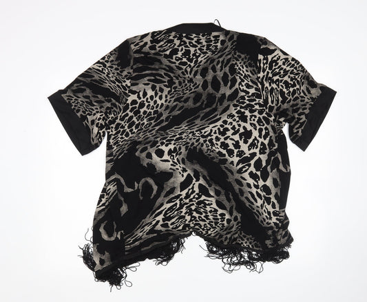 Funky Fit Womens Multicoloured Animal Print Cardigan Jumper Size S