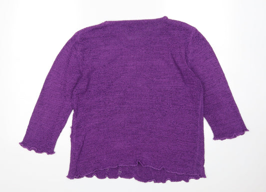 Inspire Collection Womens Purple Pullover Jumper Size M