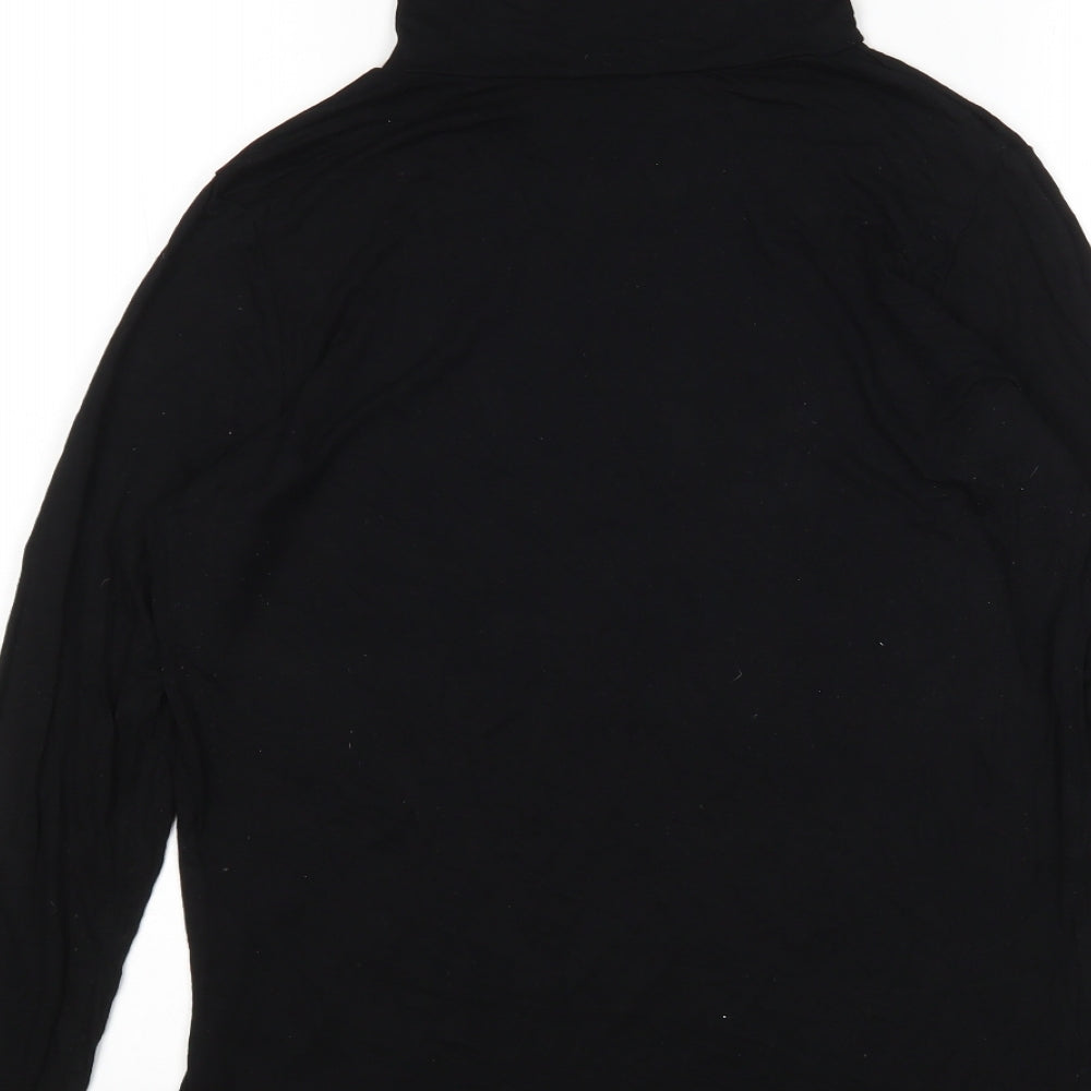 New Look Womens Black Basic T-Shirt Size 16