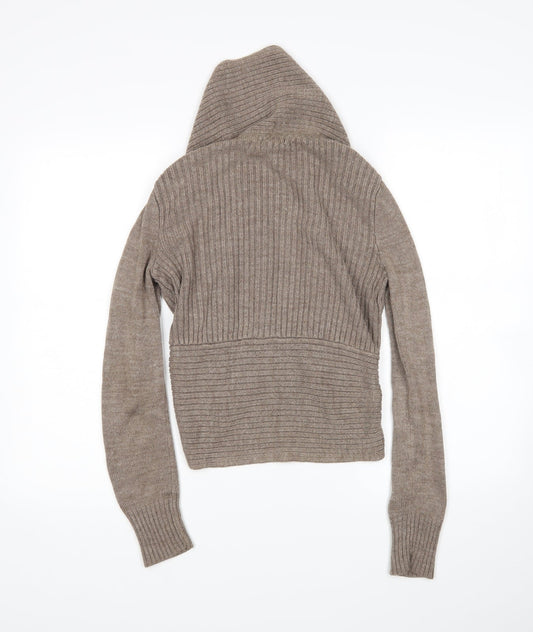 H&M Womens Brown Cardigan Jumper Size S