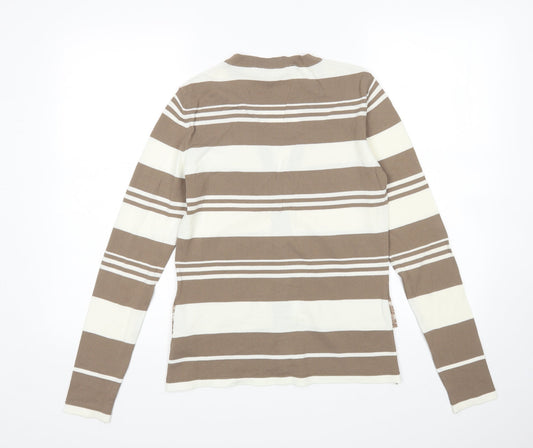 Ashley Brooks Womens Multicoloured Striped Cardigan Jumper Size 8